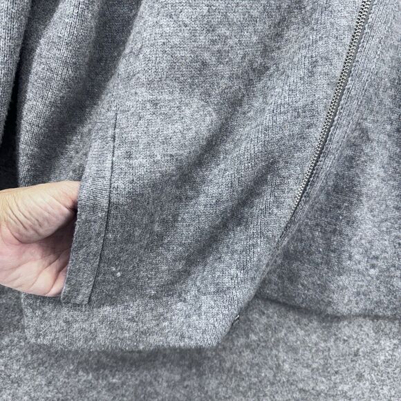 Anthropologie Womens Moto Alpaca Wool Cardigan Sz XL Gray Cabincore Luxe Lounge - Picture 4 of 14